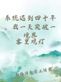 系统迟到四十年，我一天突破一境界